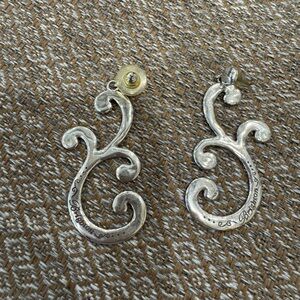 Brighton Silver Swirl Drop Earrings